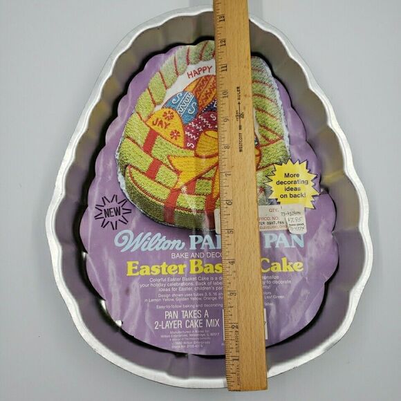 Vintage Wilton Cake Pan Eggs In Easter Basket 1980 Baking Mold Decorating Ideas - Picture 6 of 11